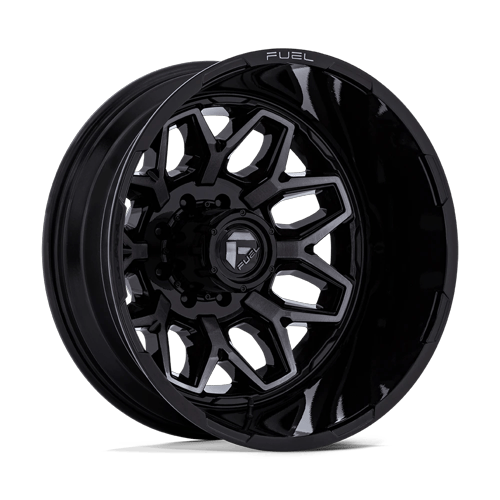 Fuel 1PC D875 FLUX DUALLY – 22X8.25 – 8X165.1 – -227 mm – GLOSS BLACK BRUSH FC GRAY DDDT