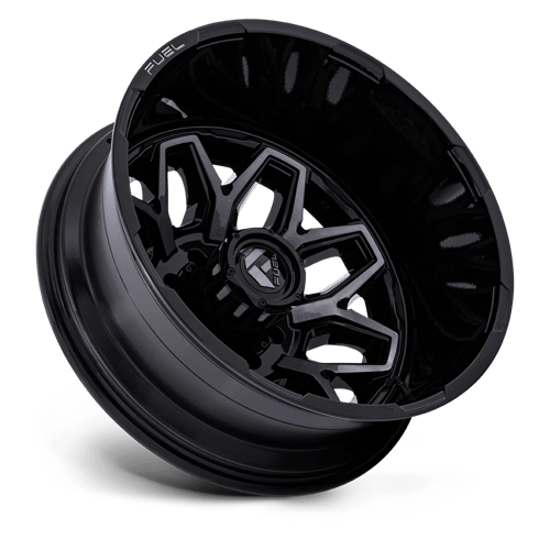Fuel 1PC D875 FLUX DUALLY – 22X8.25 – 8X165.1 – -227 mm – GLOSS BLACK BRUSH FC GRAY DDDT