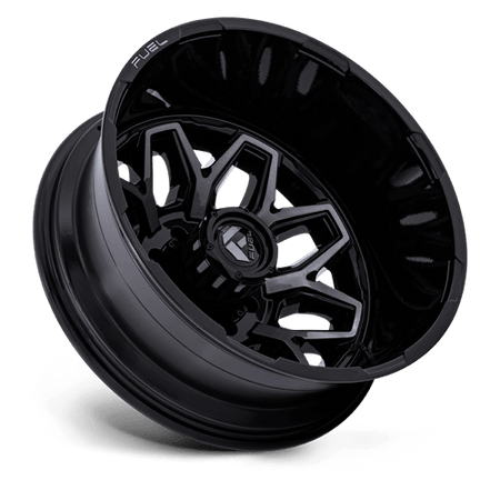 Fuel 1PC D875 FLUX DUALLY – 22X8.25 – 8X165.1 – -227 mm – GLOSS BLACK BRUSH FC GRAY DDDT