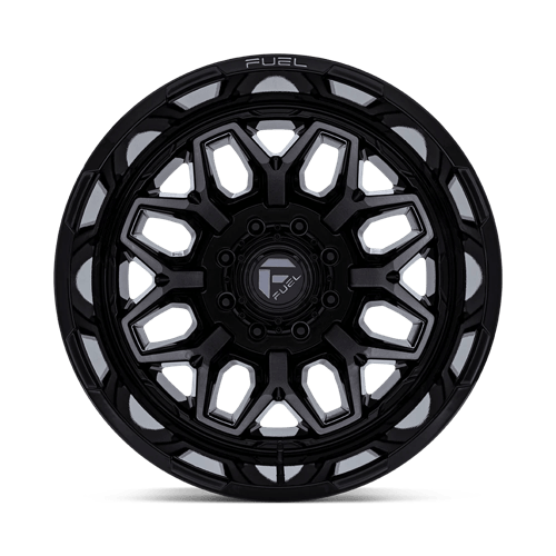 Fuel 1PC D875 FLUX DUALLY – 22X8.25 – 8X165.1 – -227 mm – GLOSS BLACK BRUSH FC GRAY DDDT