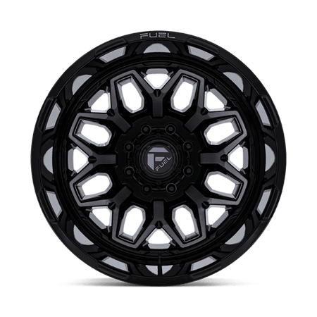 Fuel 1PC D875 FLUX DUALLY – 22X8.25 – 8X165.1 – -227 mm – GLOSS BLACK BRUSH FC GRAY DDDT