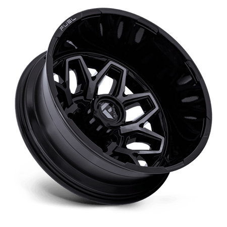 Fuel 1PC D875 FLUX DUALLY – 22X8.25 – 8X165.1 – -246 mm – GLOSS BLACK BRUSH FC GRAY DDDT