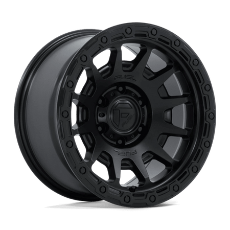 Fuel 1PC FC884 FORTRESS – 17X8.5 – 6X139.7 – 25 mm – MATTE BLACK W/ GLOSS BLACK LIP