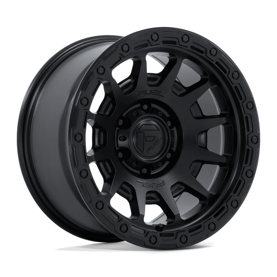 Fuel 1PC FC884 FORTRESS – 18X9 – 6X139.7 – 1 mm – MATTE BLACK W/ GLOSS BLACK LIP