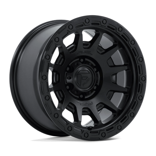 Fuel 1PC FC884 FORTRESS – 18X9 – 5X127 – 1 mm – MATTE BLACK W/ GLOSS BLACK LIP