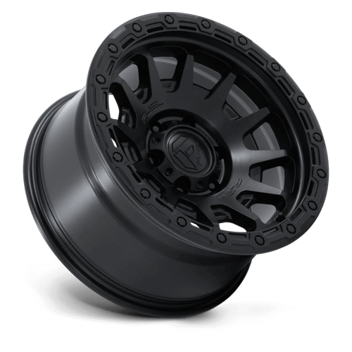 Fuel 1PC FC884 FORTRESS – 17X8.5 – 6X139.7 – 25 mm – MATTE BLACK W/ GLOSS BLACK LIP