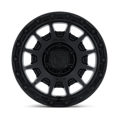 Fuel 1PC FC884 FORTRESS – 17X8.5 – 6X139.7 – 25 mm – MATTE BLACK W/ GLOSS BLACK LIP