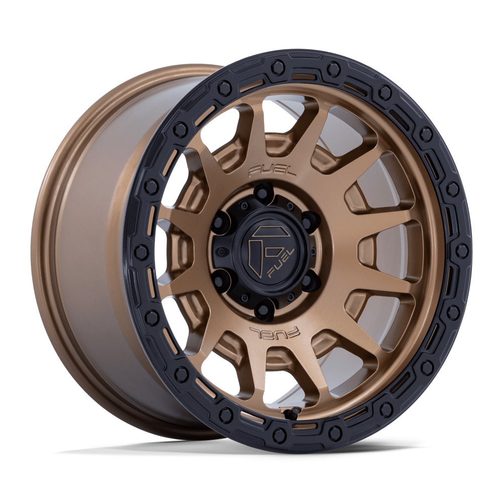 Fuel 1PC FC884 FORTRESS – 17X8.5 – 6X139.7 – 25 mm – MATTE BRONZE W GLOSS BLACK LIP