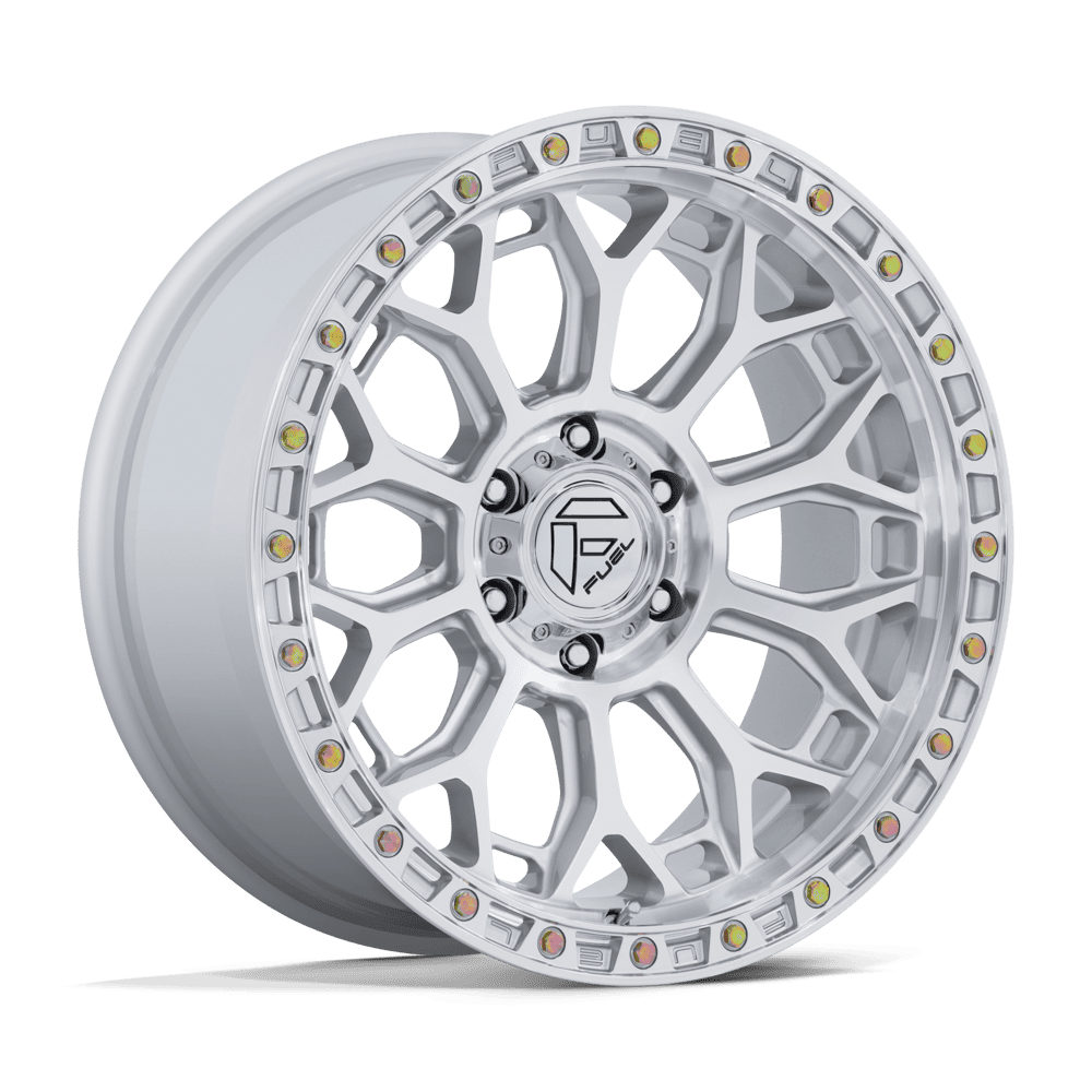 Fuel 1PC FC901 TALON – 20X9 – 5X127 – 1 mm – GLOSS SILVER W/ MACHINED FACE