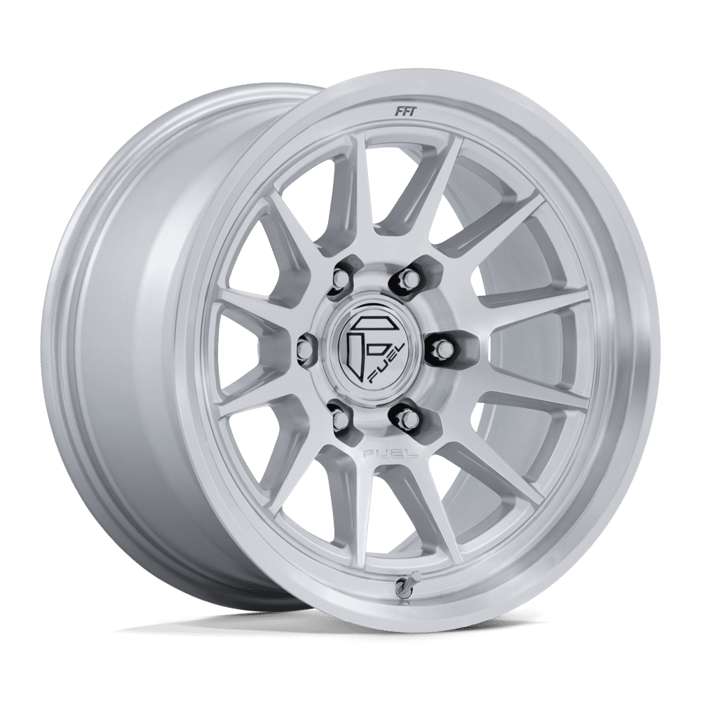 Fuel 1PC FC902 SPUR – 17X9 – 6X139.7 – 1 mm – GLOSS SILVER W/ MACHINED FACE