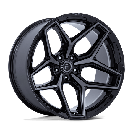 Fuel 1PC FLUX – 20X10 – 5X127 – -18 mm – GLOSS BLACK BRUSH FC GRAY DDDT