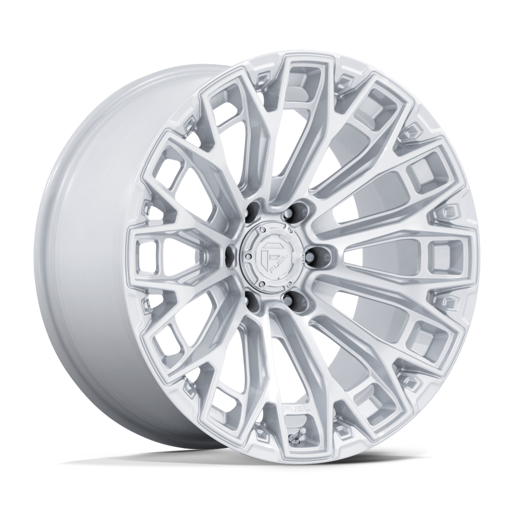 Fuel 1PC FC882 TRAX – 20X9 – 8X180 – 1 mm – GLOSS SILVER W/ MACHINED FACE