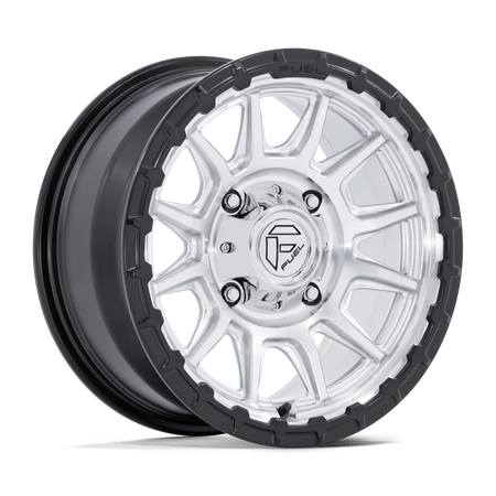 Fuel UTV FV866 PISTON UTV – 15X7 – 4X110 – 10 mm – HYPER SILVER MACH-FC M-BLK LIP