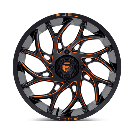 Fuel UTV D780 RUNNER UTV – 20X7 – 4X156 – 13 mm – GLOSS BLACK MILLED ORANGE