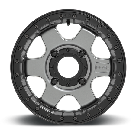 Fuel UTV D923 BLOCK UTV BEADLOCK – 15X6 – 4X137 – 38 mm – MATTE GUN METAL W/ BLACK RING