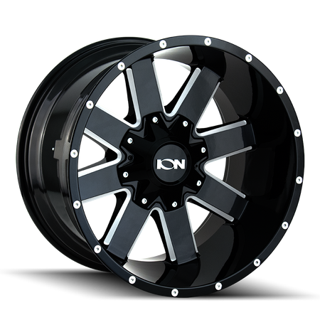ION Wheels 141 – 17x9, 8x165.1, -12 – Gloss Black Milled