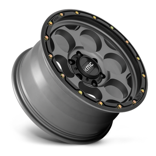 KMC KM541 DIRTY HARRY – 17X9 – 6X139.7 – -12 mm – SATIN GRAY W/ BLACK LIP