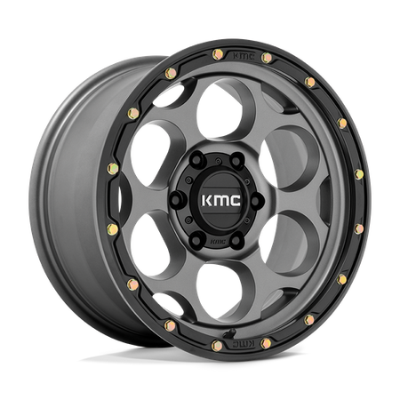 KMC KM541 DIRTY HARRY – 17X9 – 6X139.7 – -12 mm – SATIN GRAY W/ BLACK LIP