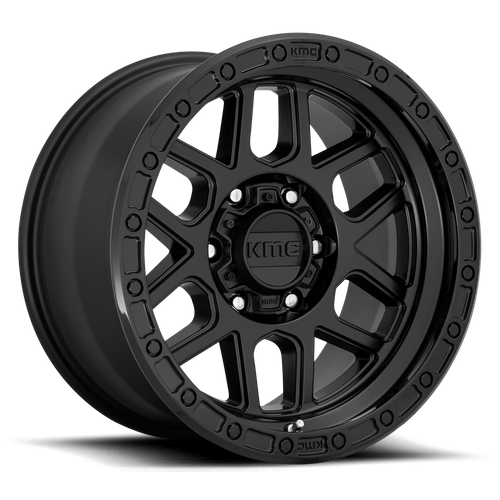 KMC KM544 MESA – 17X8.5 – 5X127 – 0 mm – SATIN BLACK W/ GLOSS BLACK LIP