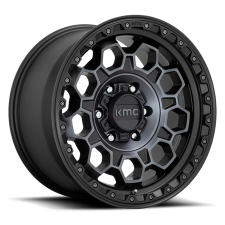 KMC KM545 TREK – 17X9 – 6X139.7 – 0 mm – SATIN BLACK W/ GRAY TINT