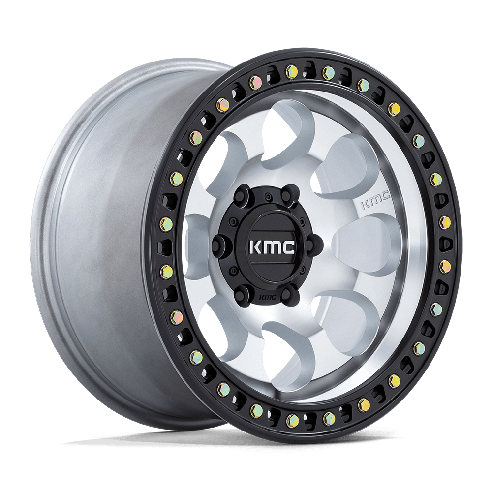 KMC KM550 RIOT SBL – 17X9 – 6X139.7 – -12 mm – MACHINED W/ SATIN BLACK LIP