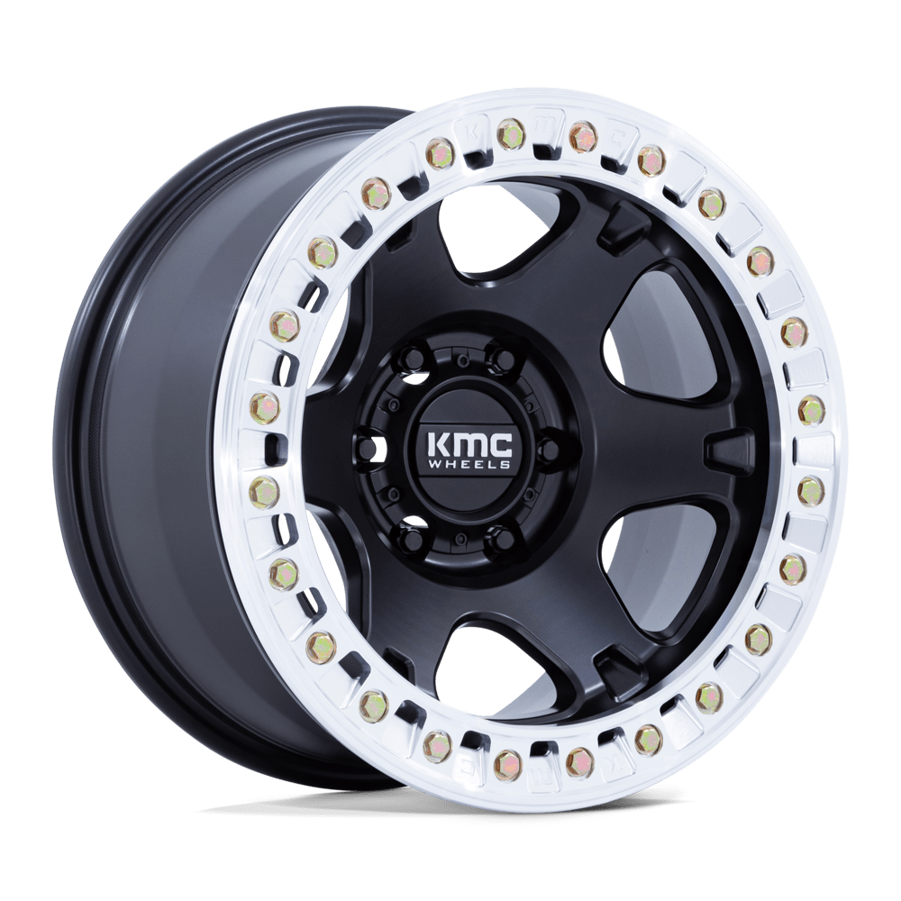 KMC KM238 VI BEADLOCK – 17X9 – 8X165.1 – -38 mm – SATIN BLACK W/ MACHINED RING
