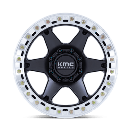 KMC KM238 VI BEADLOCK – 20X10 – 8X165.1 – -48 mm – SATIN BLACK W/ MACHINED RING