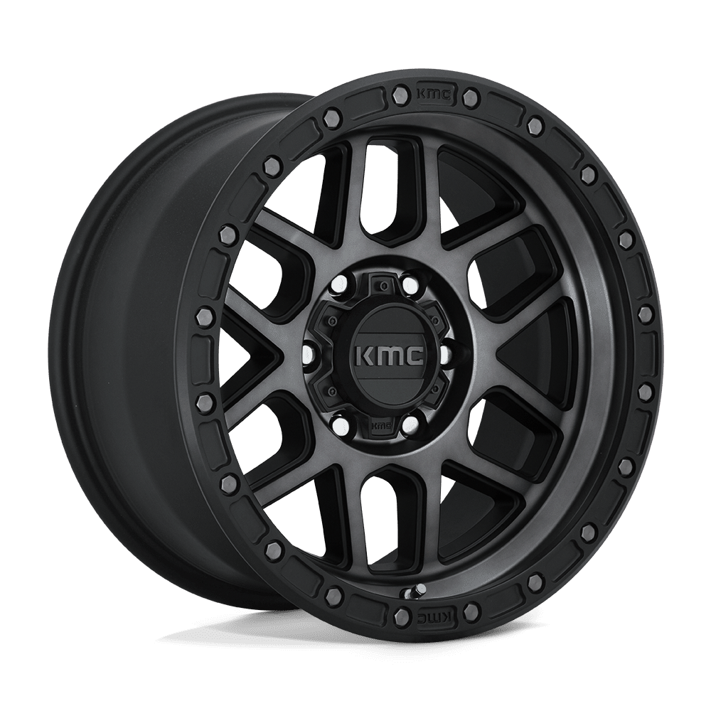 KMC KM544 MESA – 17X9 – 6X139.7 – -12 mm – SATIN BLACK W/ GRAY TINT