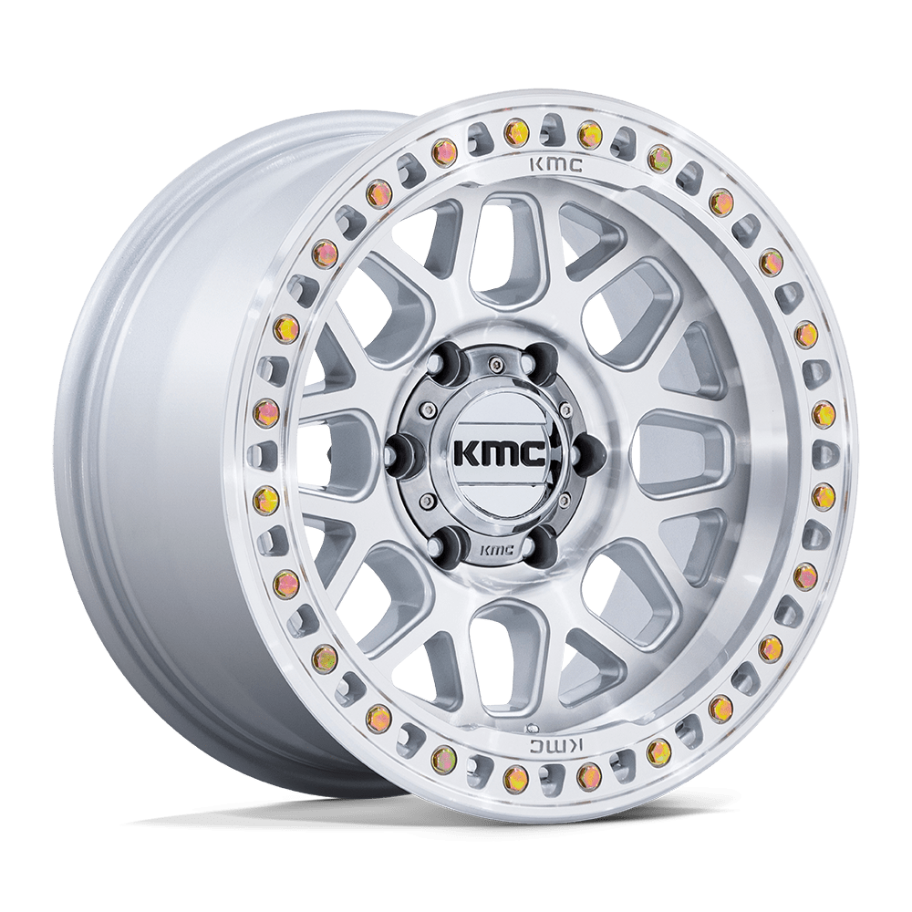 KMC KM549 GRS – 17X9 – 8X165.1 – -12 mm – GLOSS SILVER W/ MACHINED FACE
