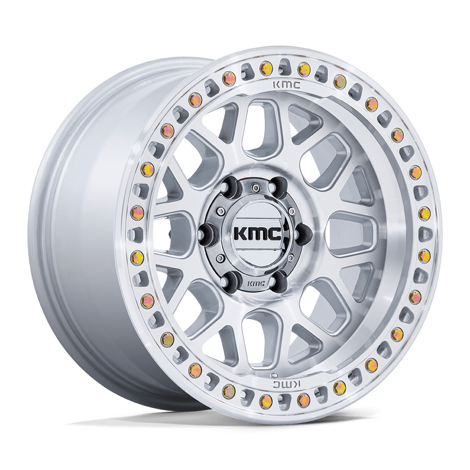 KMC KM549 GRS – 18X9 – 8X170 – 18 mm – GLOSS SILVER W/ MACHINED FACE