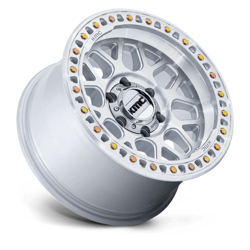 KMC KM549 GRS – 17X9 – 6X139.7 – 0 mm – GLOSS SILVER W/ MACHINED FACE