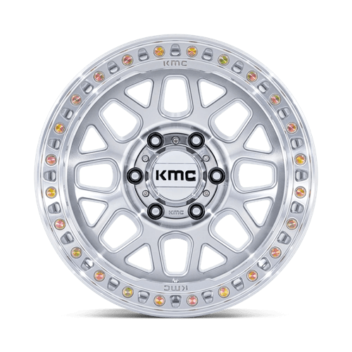 KMC KM549 GRS – 17X9 – 6X139.7 – 0 mm – GLOSS SILVER W/ MACHINED FACE