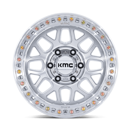 KMC KM549 GRS – 17X9 – 6X139.7 – 0 mm – GLOSS SILVER W/ MACHINED FACE
