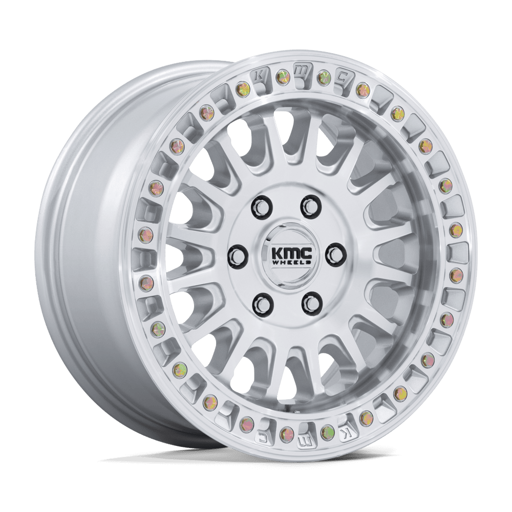 KMC KM552 IMS – 17X8 – 6X139.7 – 32 mm – GLOSS SILVER W/ MACHINED FACE