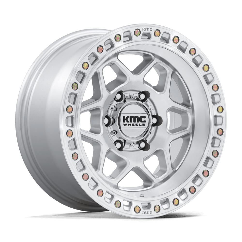 KMC KM553 TORX – 17X8.5 – 6X139.7 – 0 mm – GLOSS SILVER W/ MACHINED FACE