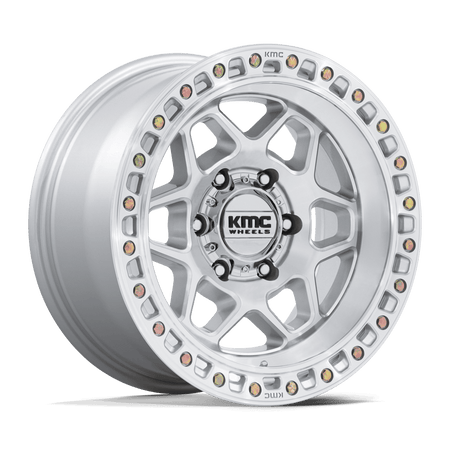 KMC KM553 TORX – 17X8.5 – 6X139.7 – 0 mm – GLOSS SILVER W/ MACHINED FACE
