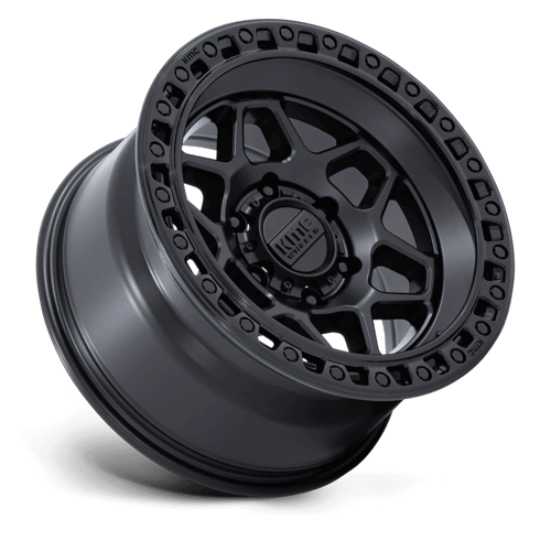 KMC KM553 TORX – 17X9 – 6X139.7 – -12 mm – MATTE BLACK W/ GLOSS BLACK LIP