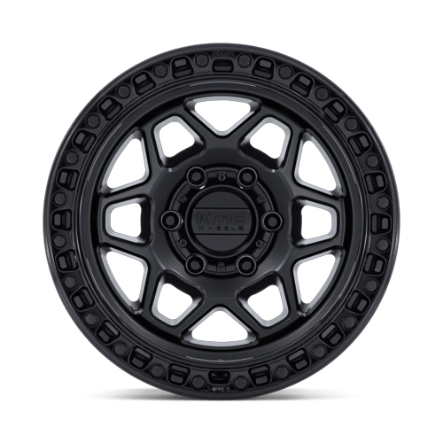 KMC KM553 TORX – 17X8.5 – 6X139.7 – 25 mm – MATTE BLACK W/ GLOSS BLACK LIP