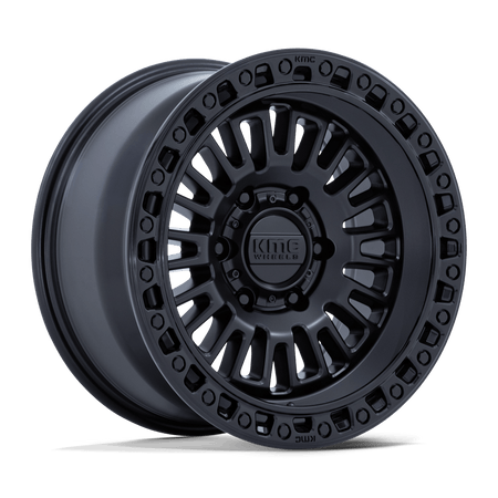 KMC KM554 AZTEC – 17X8.5 – 6X139.7 – 25 mm – MATTE BLACK W/ GLOSS BLACK LIP