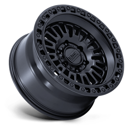 KMC KM554 AZTEC – 17X8.5 – 6X120 – 25 mm – MATTE BLACK W/ GLOSS BLACK LIP