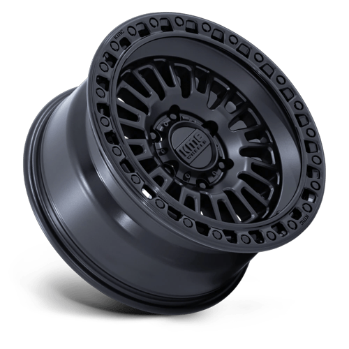 KMC KM554 AZTEC – 17X8.5 – 6X114.3 – 0 mm – MATTE BLACK W/ GLOSS BLACK LIP