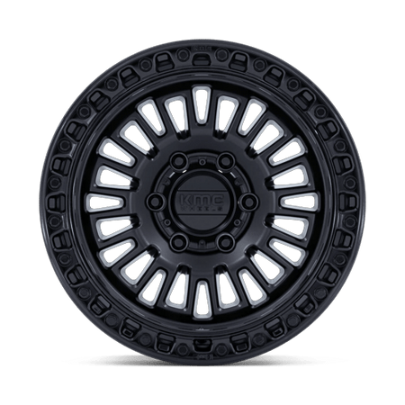 KMC KM554 AZTEC – 17X8.5 – 6X120 – 25 mm – MATTE BLACK W/ GLOSS BLACK LIP