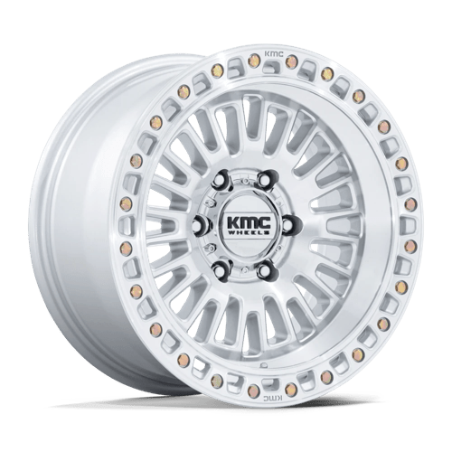 KMC KM554 AZTEC – 17X8.5 – 6X139.7 – 0 mm – GLOSS SILVER W/ MACHINED FACE