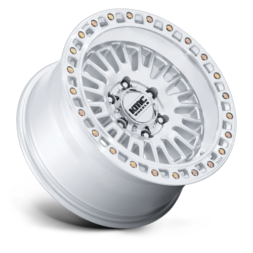 KMC KM554 AZTEC – 17X8.5 – 6X135 – 0 mm – GLOSS SILVER W/ MACHINED FACE