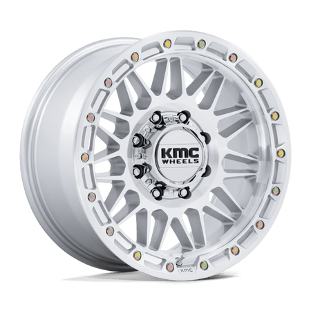 KMC KM555 ATTACK – 18X9 – 8X165.1 – 18 mm – GLOSS SILVER W/ MACHINED FACE