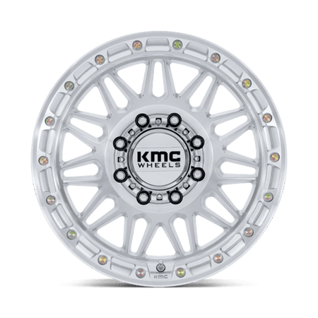 KMC KM555 ATTACK – 18X9 – 8X170 – 18 mm – GLOSS SILVER W/ MACHINED FACE
