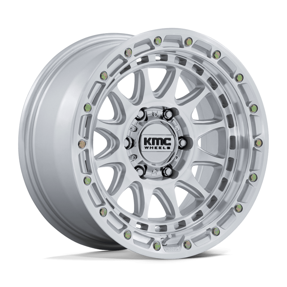 KMC KM556 CRUX – 18X9 – 8X180 – 18 mm – GLOSS SILVER W/ MACHINED FACE