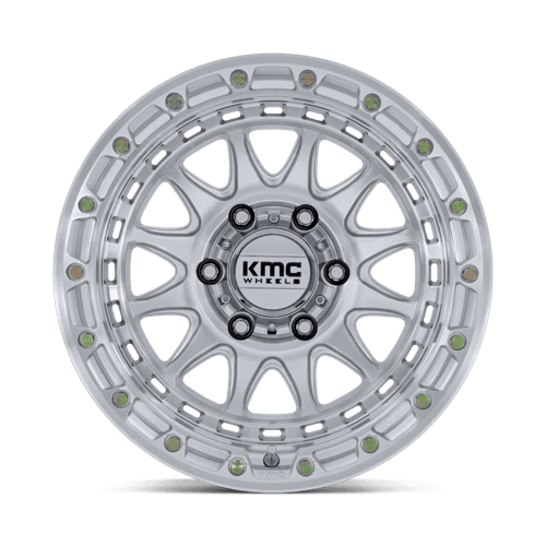 KMC KM556 CRUX – 17X8.5 – 6X139.7 – 0 mm – GLOSS SILVER W/ MACHINED FACE