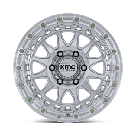 KMC KM556 CRUX – 17X8.5 – 6X139.7 – 0 mm – GLOSS SILVER W/ MACHINED FACE