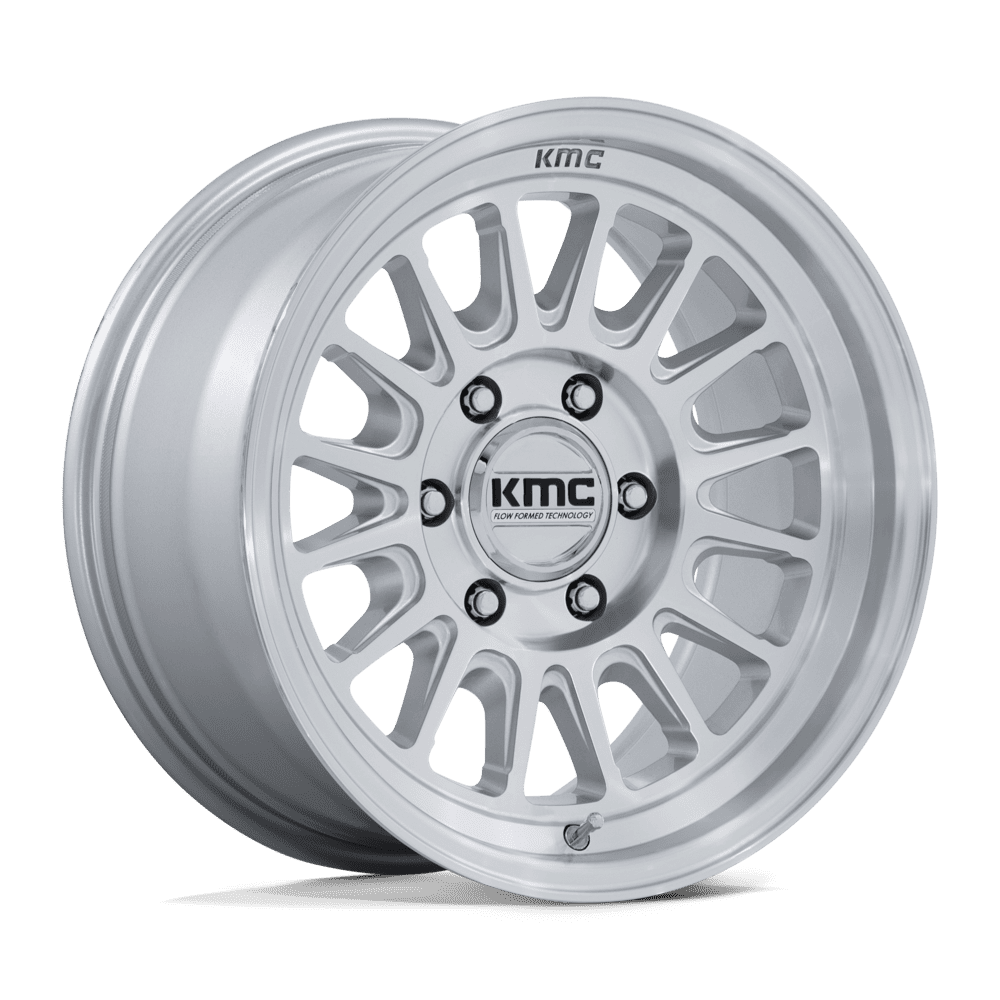 KMC KM733 IMPACT FFT – 17X8.5 – 5X127 – 0 mm – GLOSS SILVER W/ MACHINED FACE